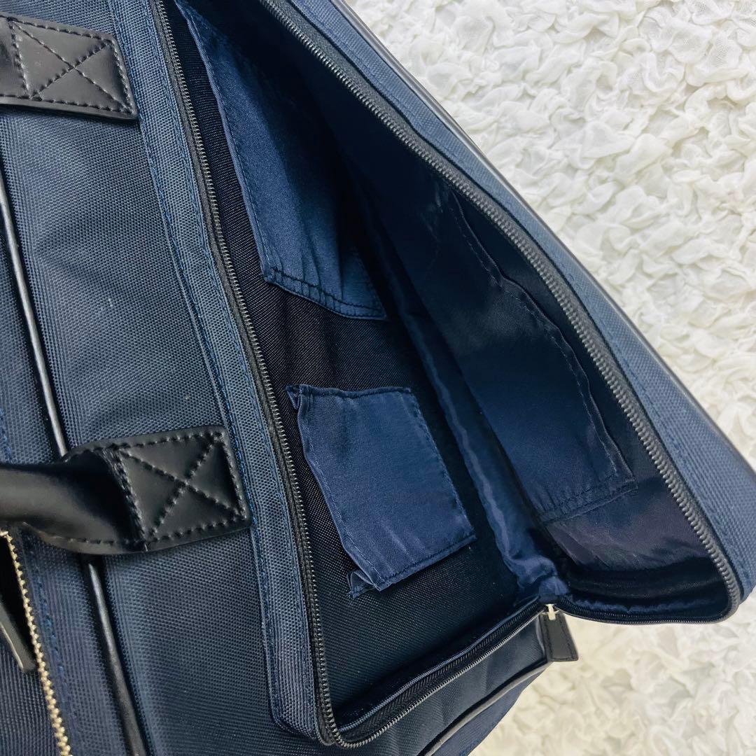ユナイテッドアローズ グリーンレーベル レザービジネスバッグ黒リュック紺3way