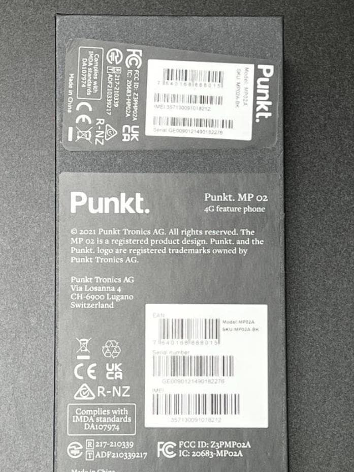 Punkt. MP02 ブラック（デジタルデトックス）