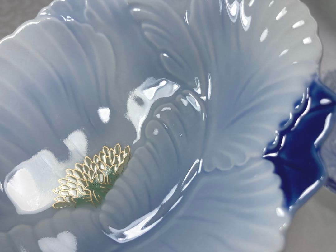 深川製磁　菓子器揃　盛皿　銘々皿　牡丹形