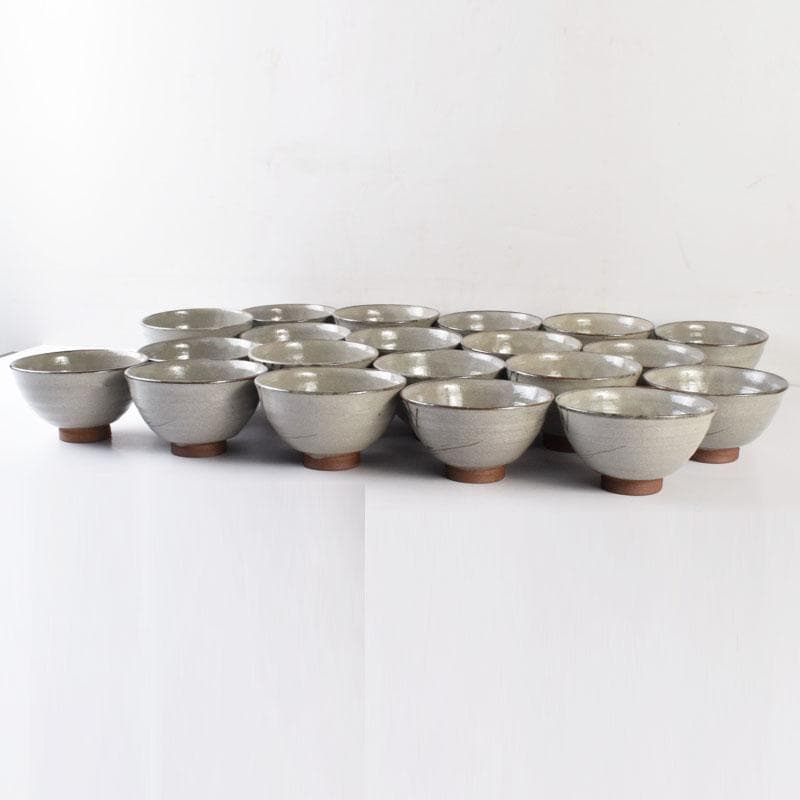 茶道具　福森研晃造　唐津焼　絵唐津　数茶碗　二十客　共箱　V　R8570H