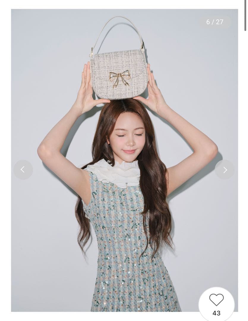 L.B CANDY STOCK フリルカラー付き2wayミニワンピース