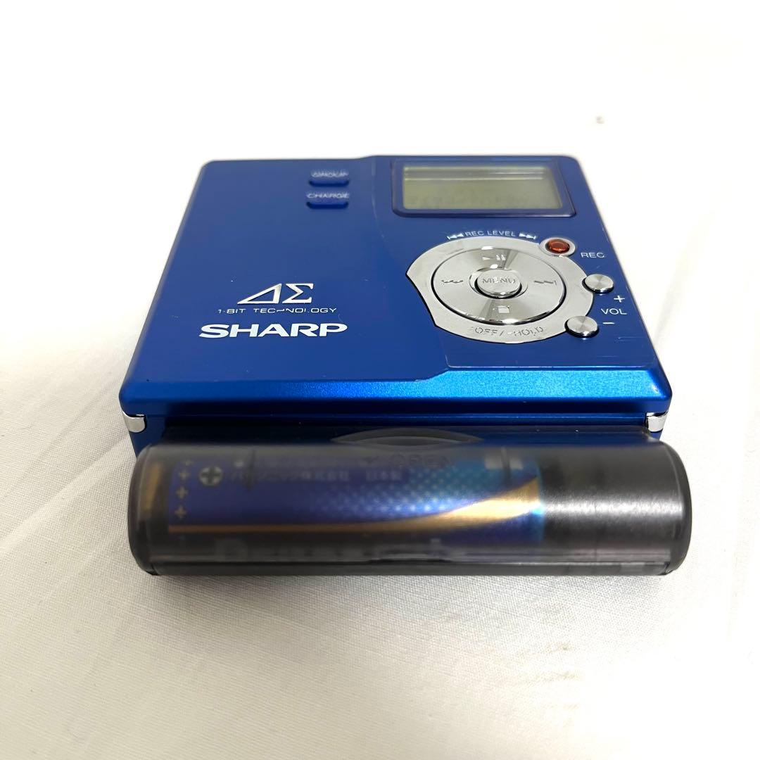 SHARP シャープ ポータブルMDレコーダー MD-DR77-A ブルー