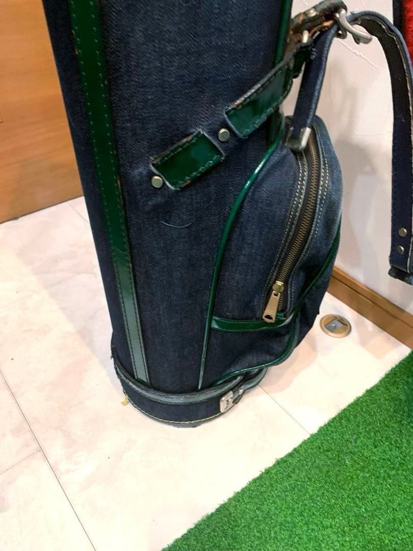 希少　EVISU エヴィス　キャディバッグ　デニム　本革　エビス