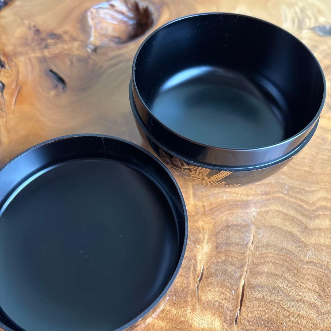 松鶴蒔絵 平棗 金蒔絵 作家物 茶道具 共箱