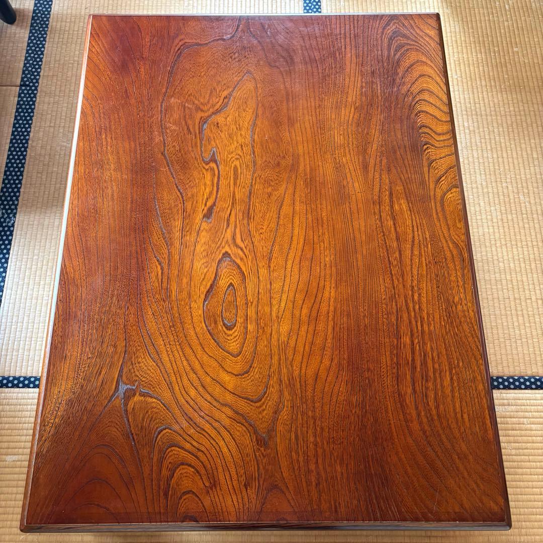 ※最終値下げ　高級座敷机　長方形座卓　木製　アンティーク　杢目