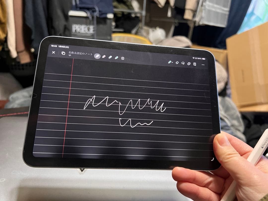 水没品　ipad mini7（最新世代) Apple pencil pro付き