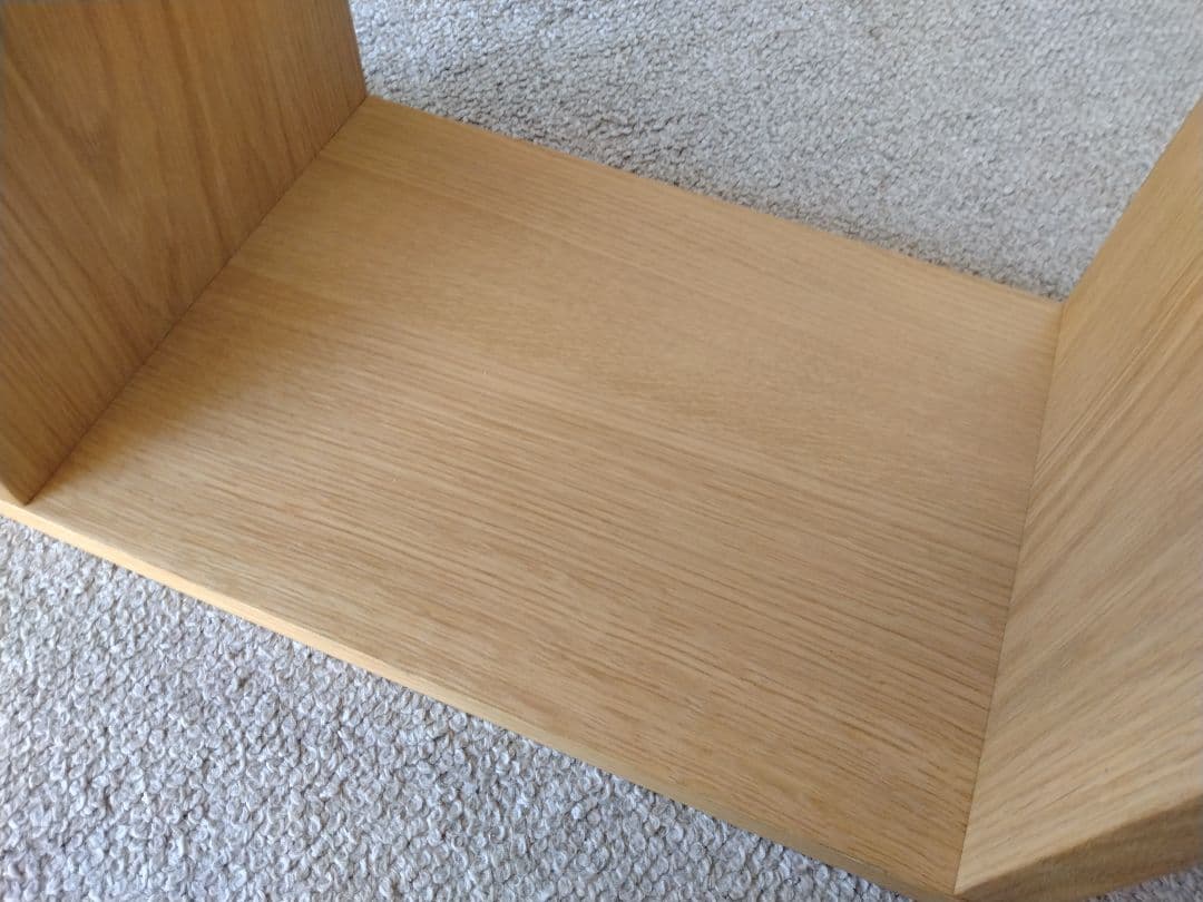 【美品】MUJI無印良品 スタッキングシェルフ2×1段/オーク材オープンラック棚