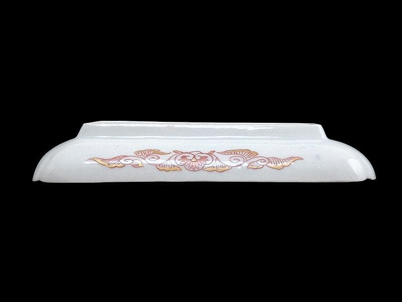 古伊万里　染錦　山水牡丹菊紋　長皿　柴田コレクション同手　E406AS-DBs
