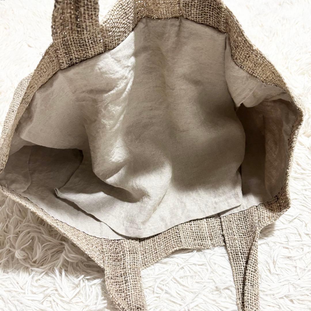 中川政七商店 手織り麻太糸のバッグ 大サイズ ソフトカゴ風 トート