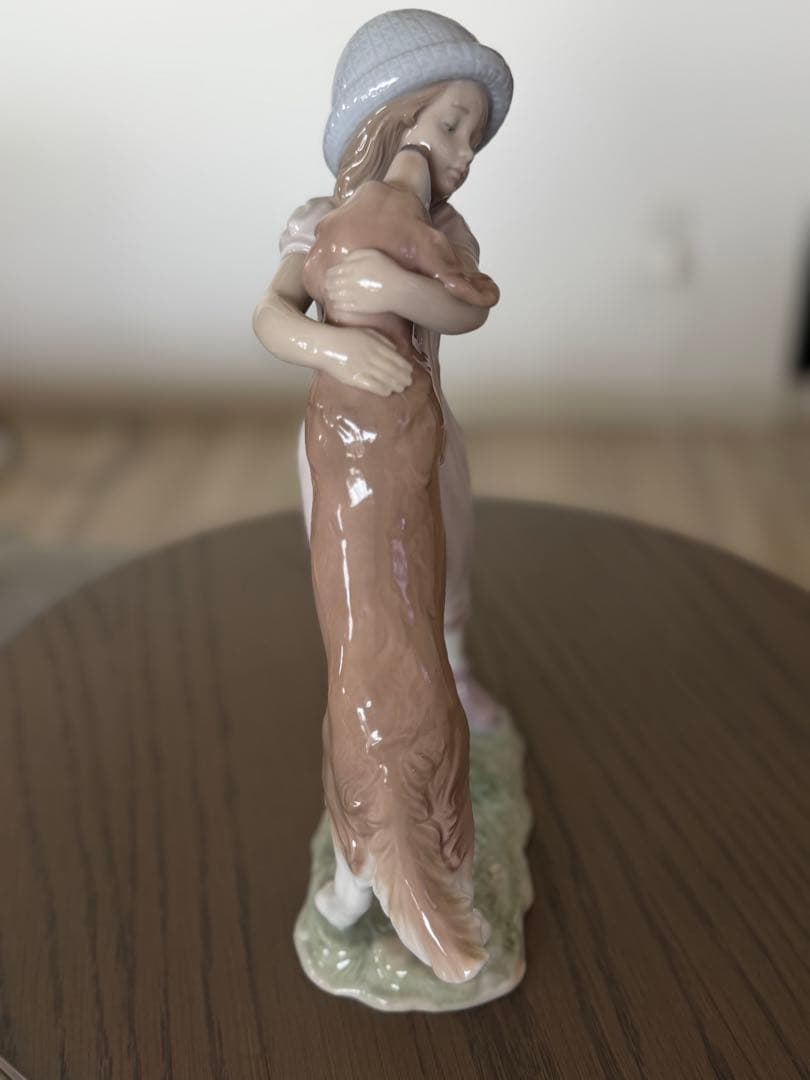 リヤドロLladro 陶器人形 置物　犬と少女 待ってたよ！ 美品