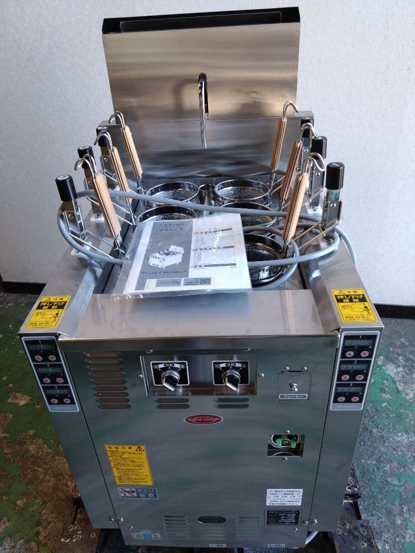 ガス式自動ゆで麺機（新品未使用）