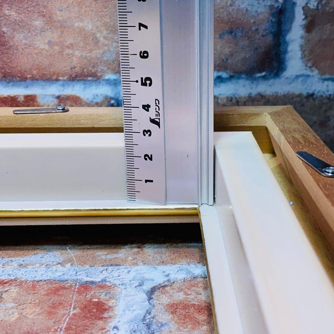 額縁【セピア色】未使用 F6サイズ キャンバス用 ガラス付