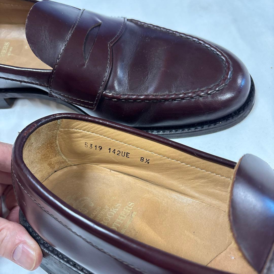 ブルックスブラザーズ　ダークブラウン レザー ローファー