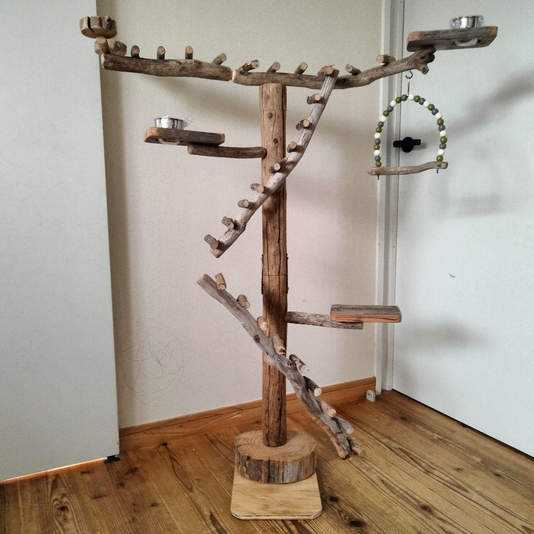 バードアスレチックジム大型 ㊵ 天然木 自然木 流木 止まり木 インコ おもちゃ