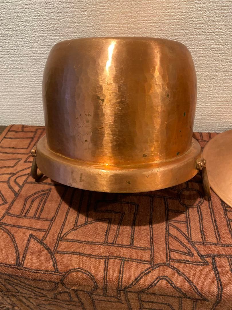 北村一男　鎚起銅器　段付鍋 手仕事　銅鍋　民藝 定価44000円