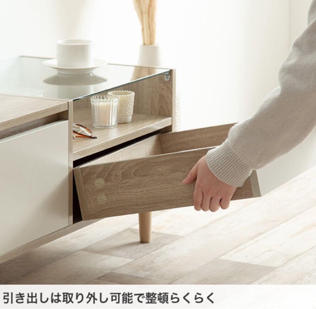 【幅75cm】ドレッサーテーブル 収納付き ディスプレイ収納付き コンパクト