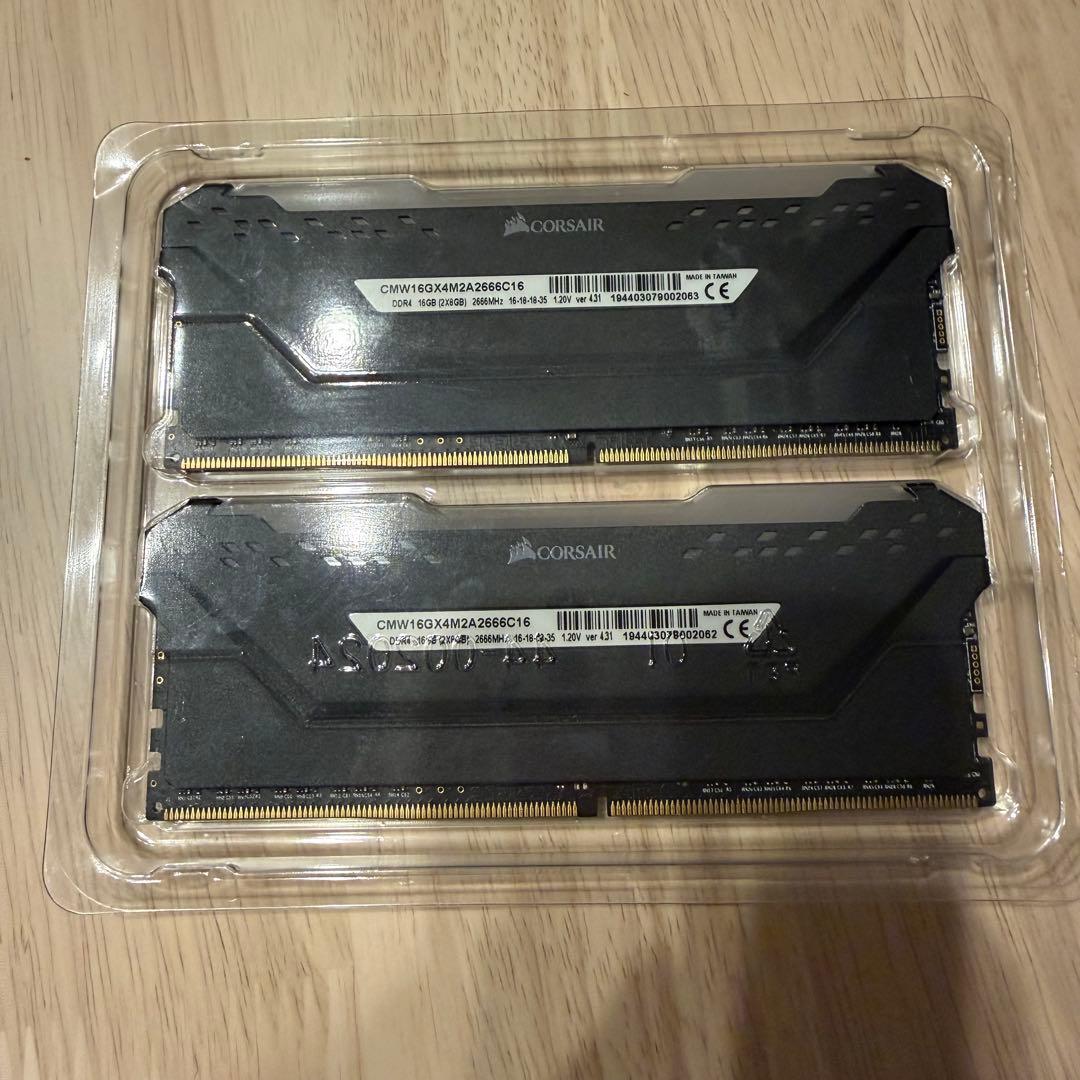 凪*様 【箱付き】Corsair VENGEANCE RGB 16GB(8GB