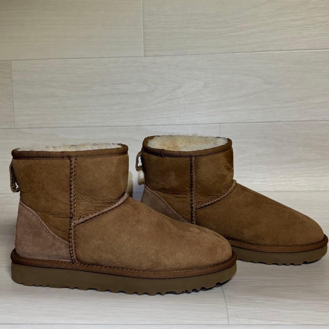 【ほぼ未使用】UGG ムートンブーツ 23cm チェスナット ボア 美品 定番