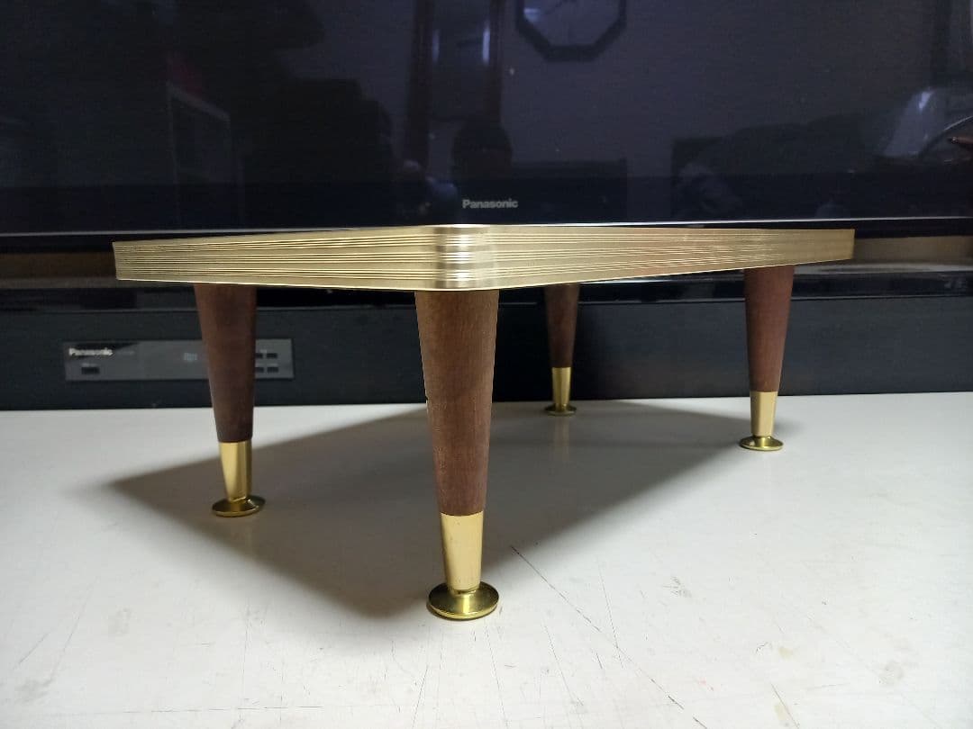 レア　レトロ　ポップ　スペースエイジ　フレーク　デザイン　赤　サイド　テーブル