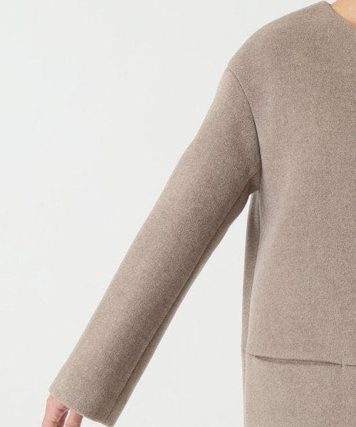 ★美品★ Noble ノーブル W/Ny ZIP ノーカラーコート