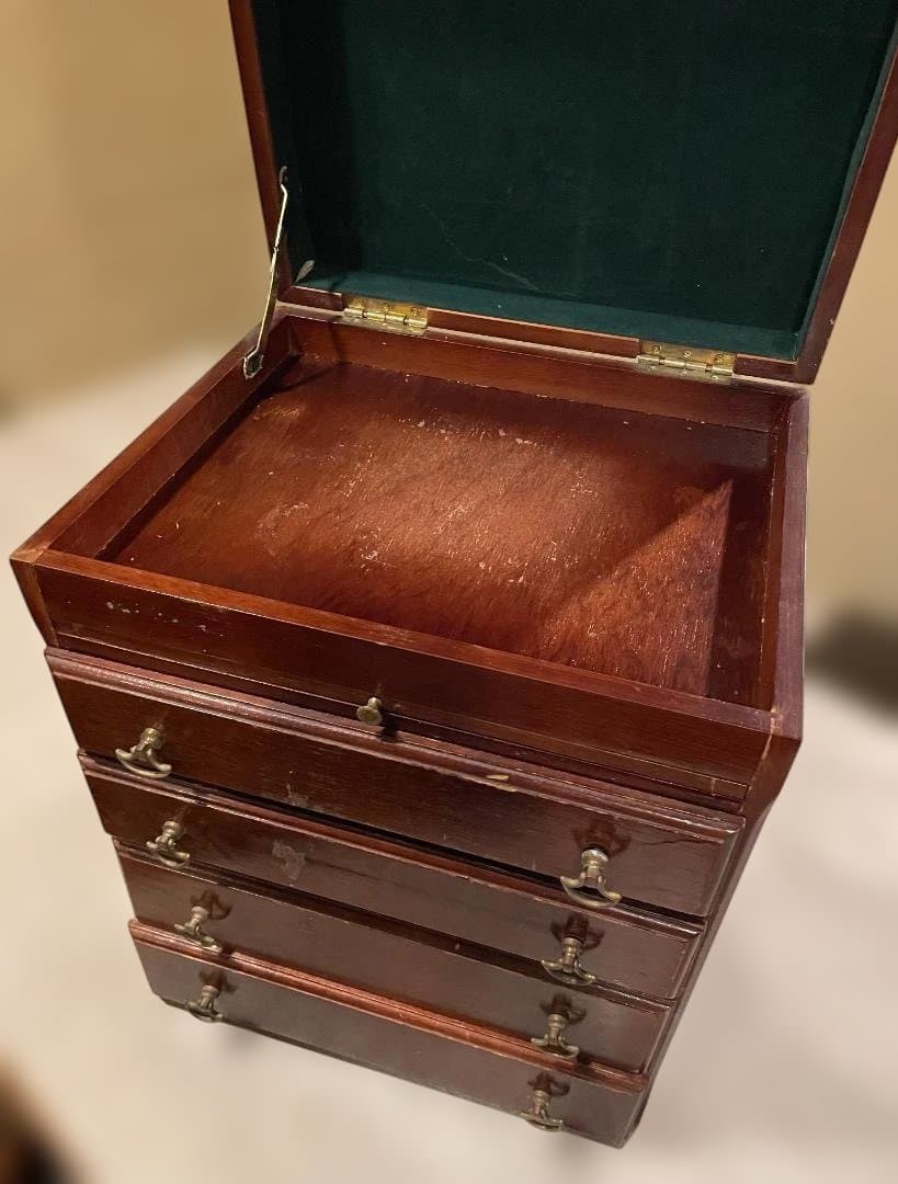 アンティーク 木製 チェスト マホガニー 小引き出し チェスト 5段 引き出し