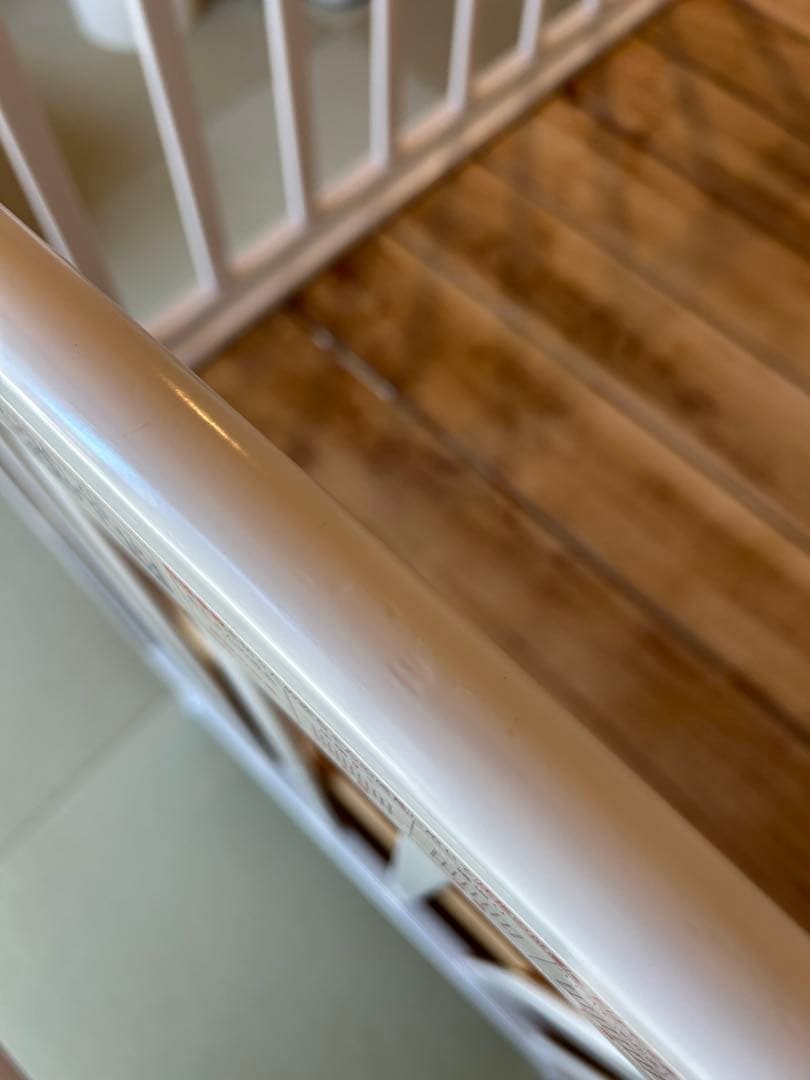 KATOJI ベビーベッド ハイタイプ　ホワイト 木製