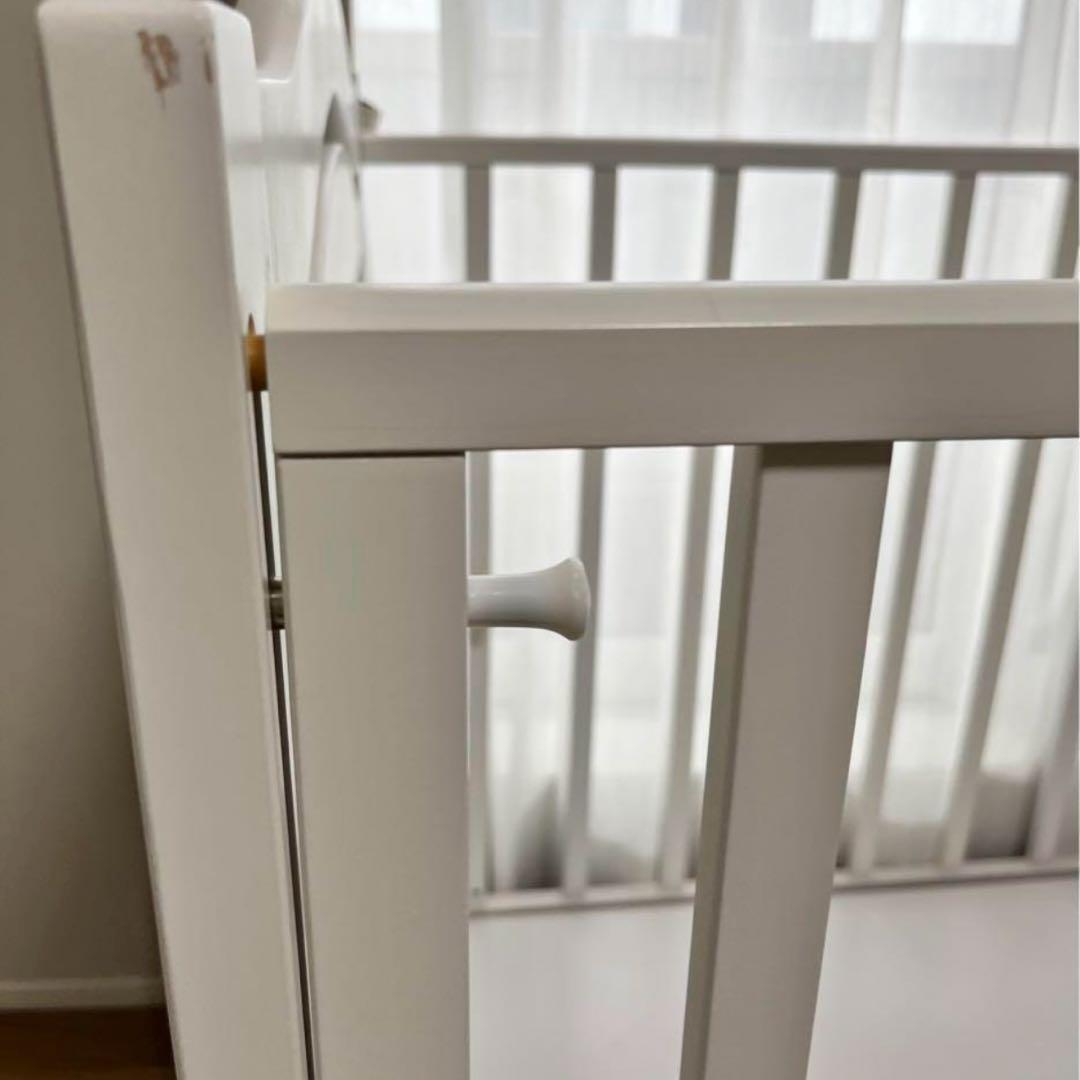 ✴︎週末SALE✴︎ 日本製　ベビーベッド ハイタイプ　レギュラー　ホワイト