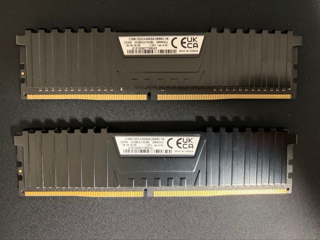 corsair VENGEANCE 32GB(16×2) DDR4-2666