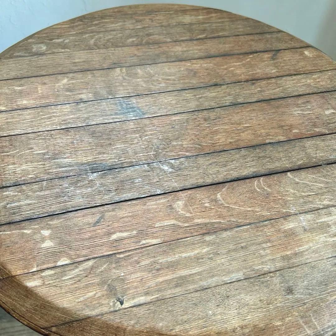 フランスアンティーク アイアン ビストロテーブル カフェテーブル ラウンド