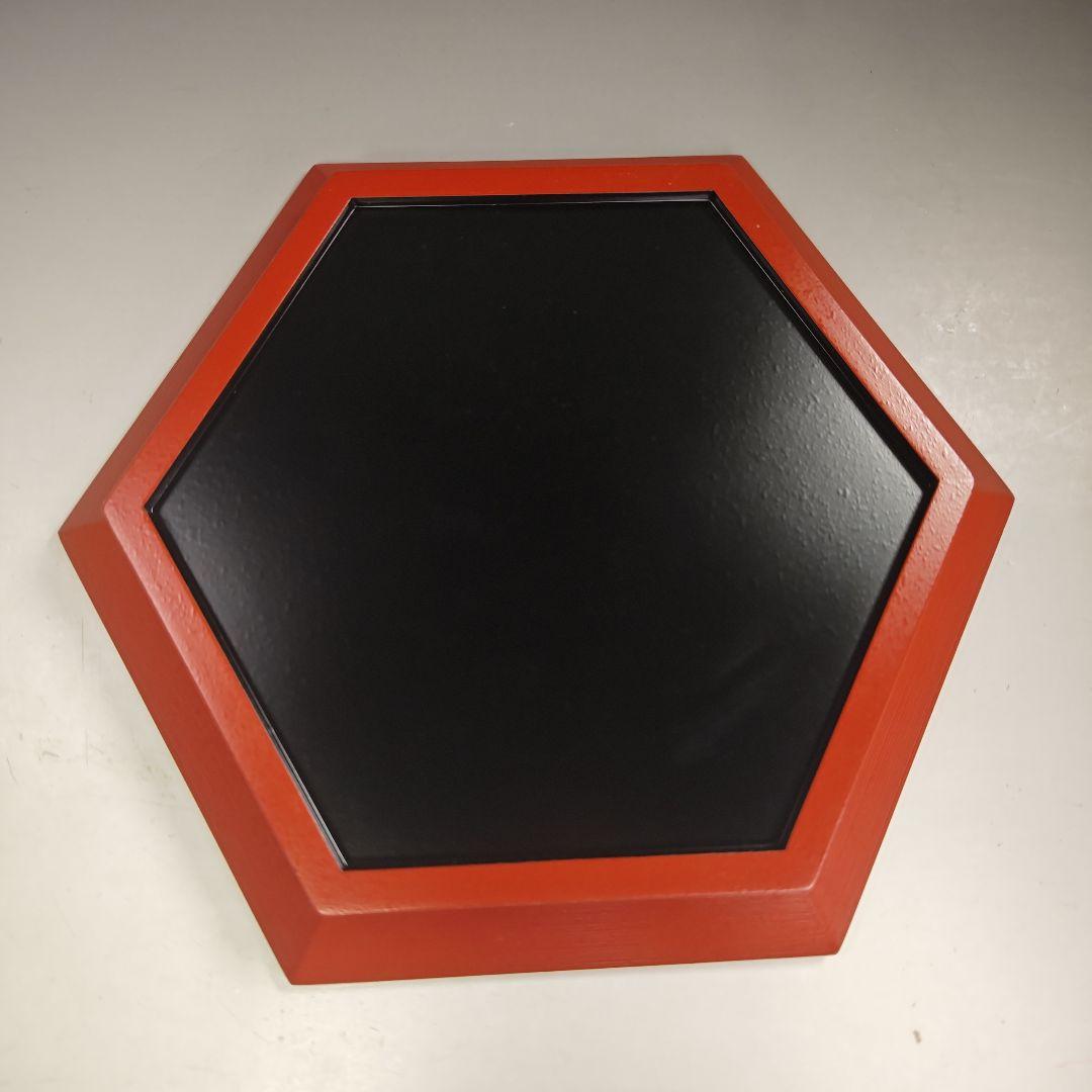 ウ299 盆『塗師　助田宗明』『宝珠盆　朱塗　六角盆　共箱』茶道具　漆塗