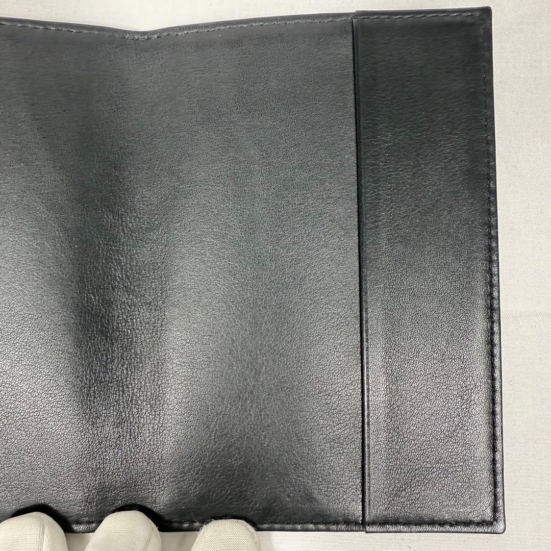 【良品】CHANEL マトラッセ レザー パスポートケース ブラック