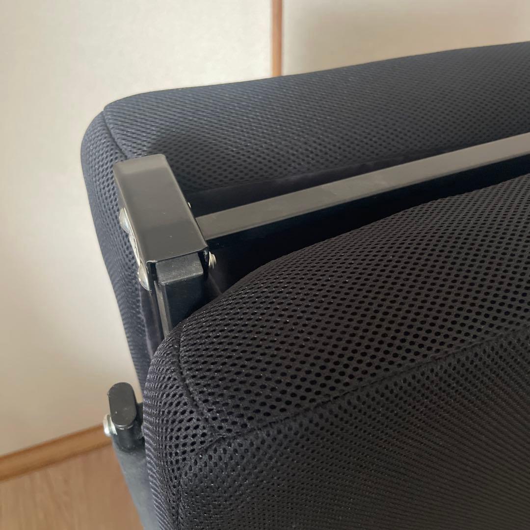 折りたたみメッシュベッド 黒　シングル