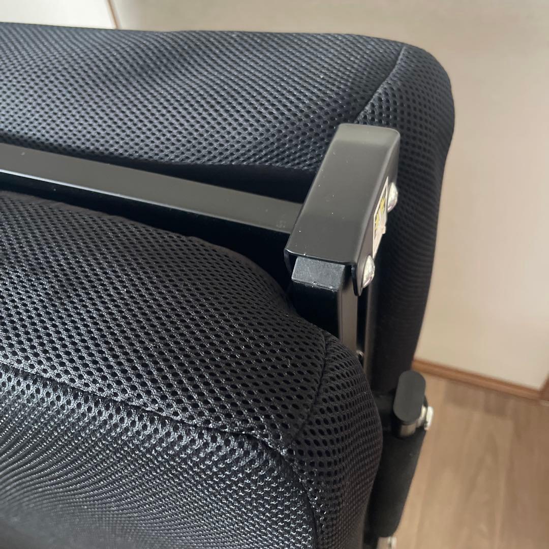 折りたたみメッシュベッド 黒　シングル