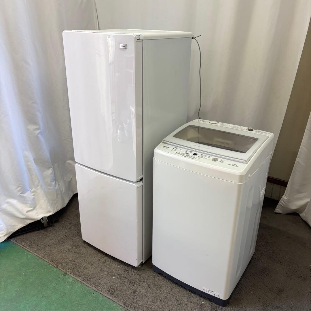 114　洗濯機　冷蔵庫　7キロ　アクア　一人暮らしセット　綺麗　設置無料　安い‼️