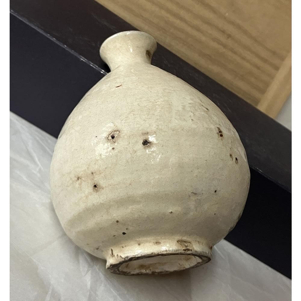 e3142 李朝 粉引 徳利 高さ13.5cm 白磁 時代 朝鮮古美術