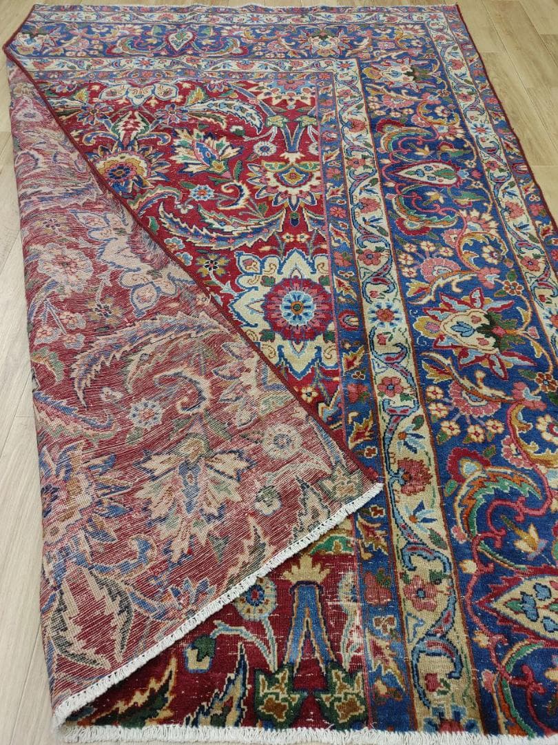 ペルシャ絨毯 ペルシャヴィンテージラグ 220x146 手織り オールド