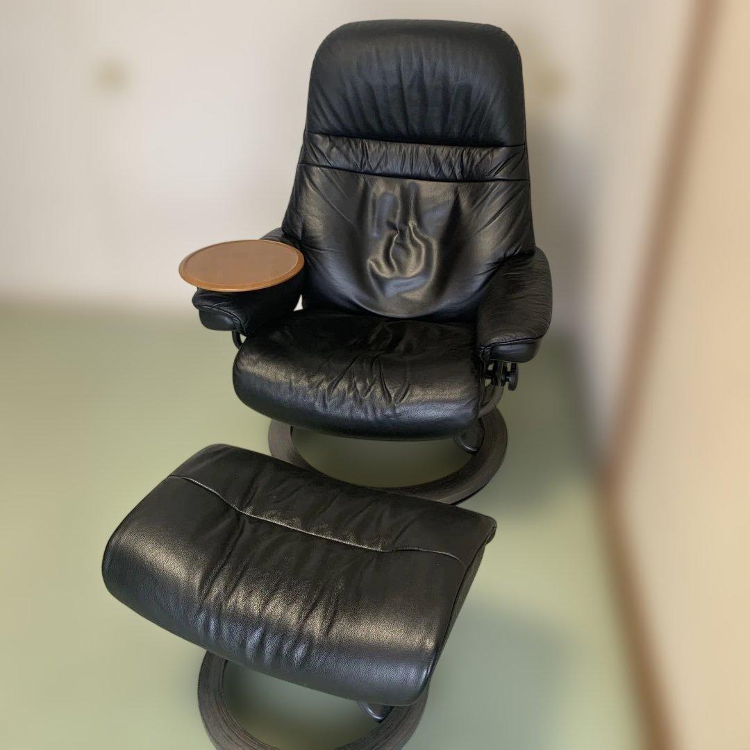 EKORNES ストレスレス リクライニングチェア　オットマン　サイドテーブル付