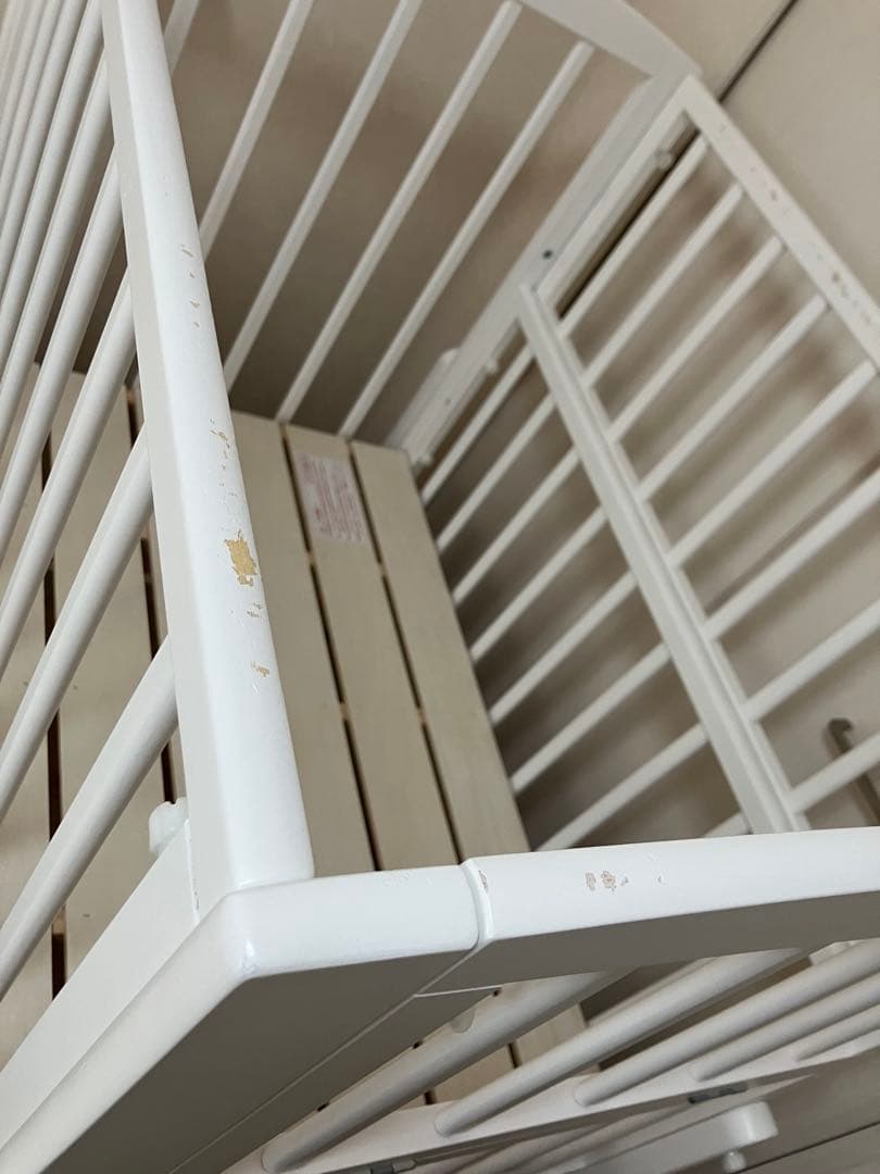 ノモック Wオープンハイタイプ ミニベビーベッド ホワイト