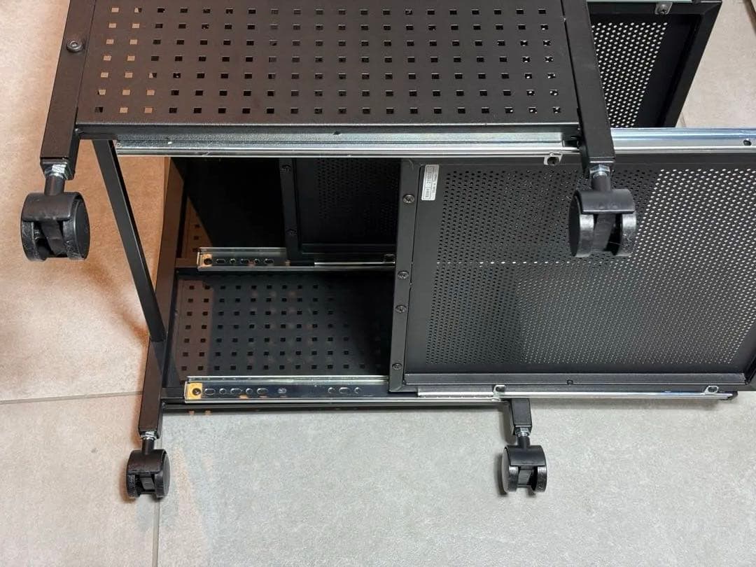 Bauhutte ゲーム機収納ラック スライダー式 ブラック BHS-380G