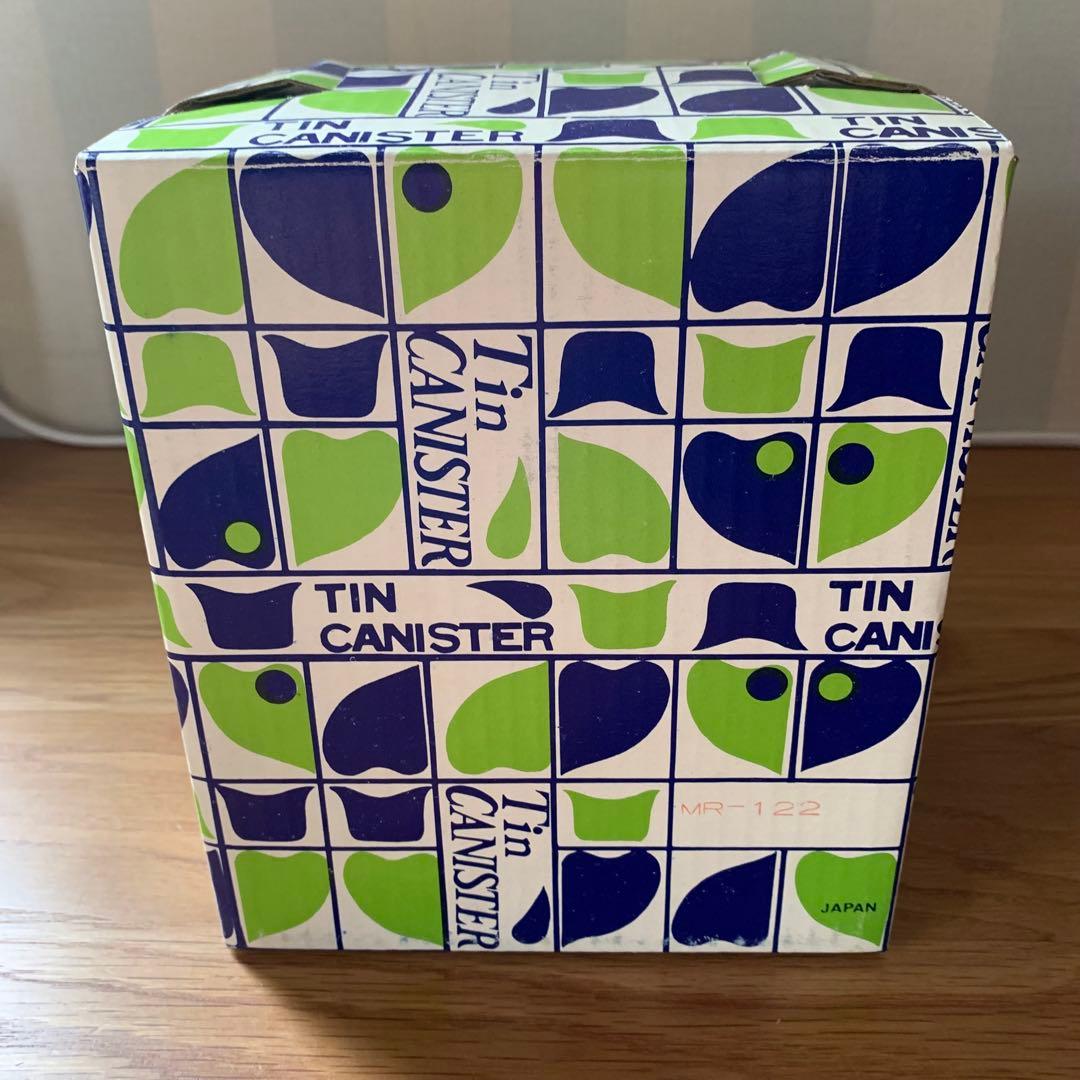 未使用 レア レトロ レトロポップ 4個 入れ子 ティン缶 キャニスター 花柄