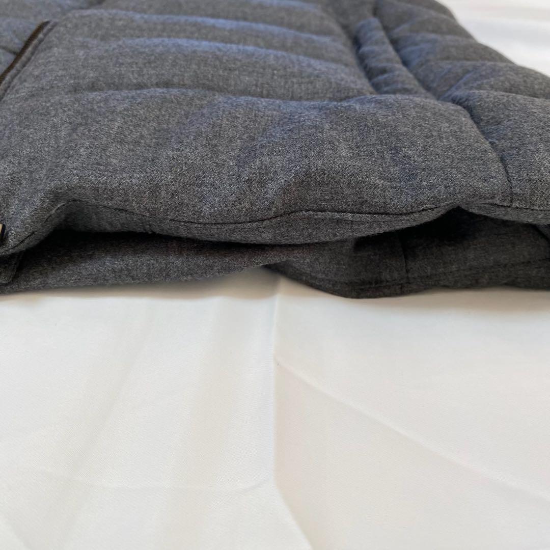 美品MooRER OLIVER-Lウールカシミアダウンベストグレー48 Ｌサイズ