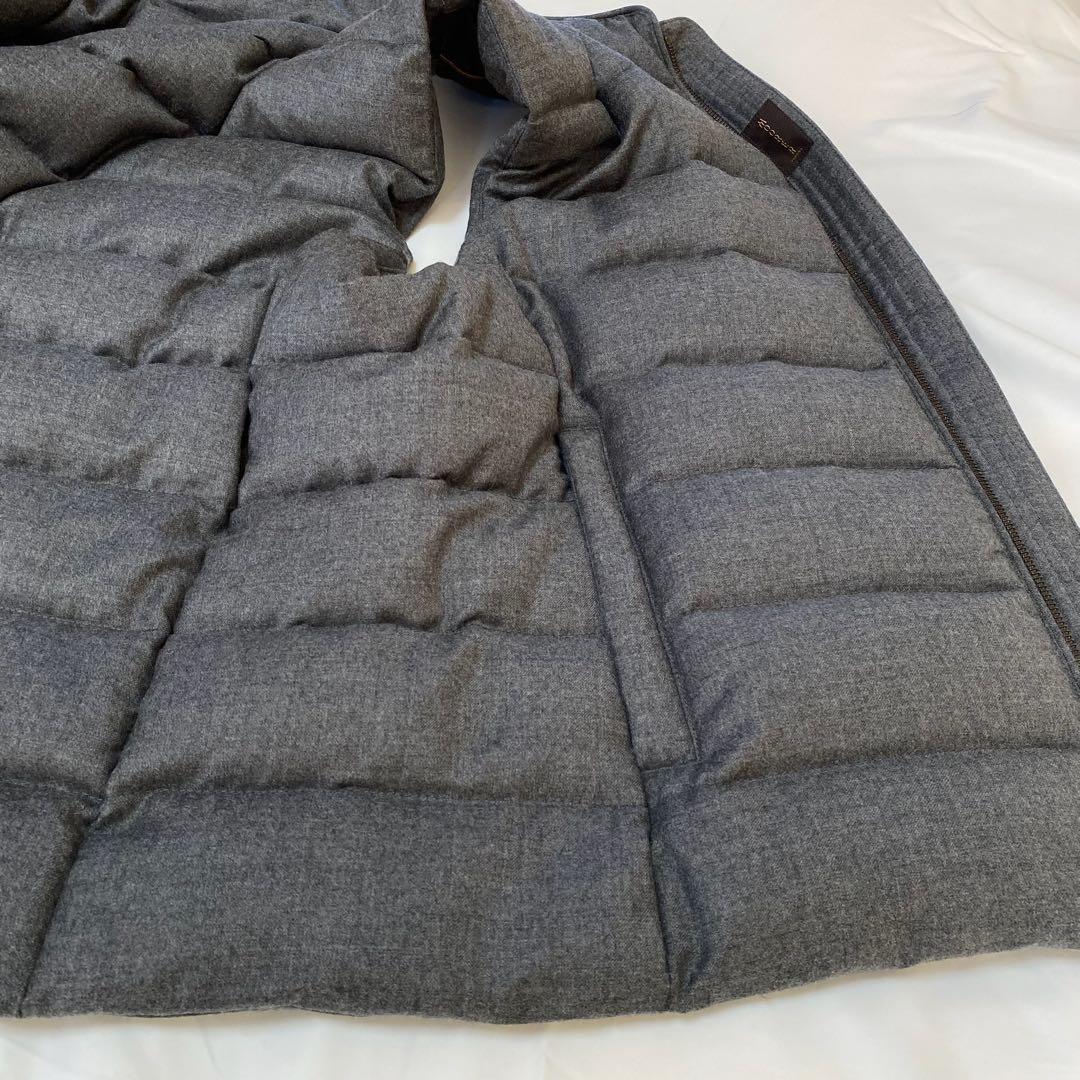 美品MooRER OLIVER-Lウールカシミアダウンベストグレー48 Ｌサイズ