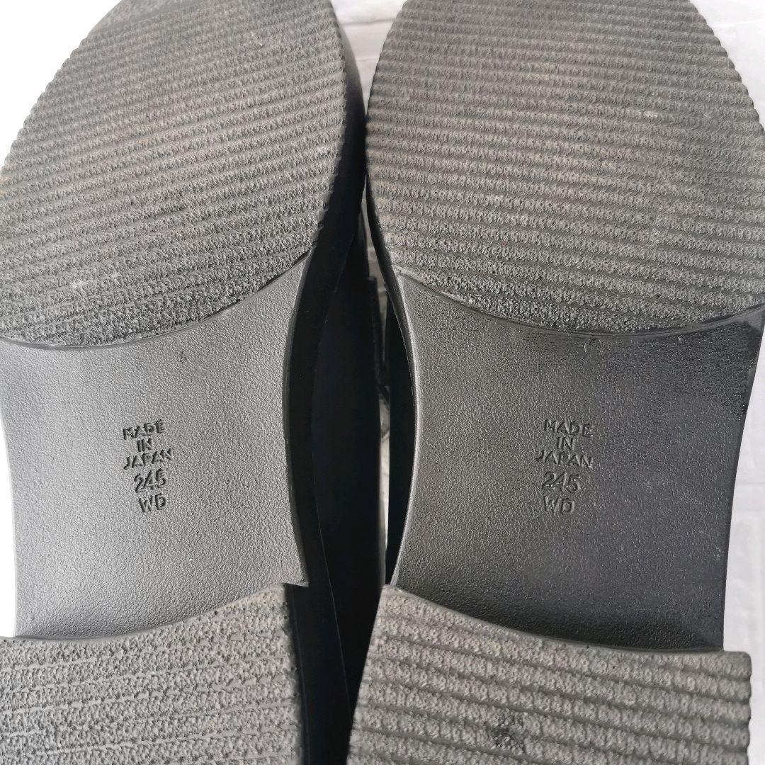 現行【美品✨】ダイアナ ローファー 厚底 ロゴ金具 レザー 24.5 黒