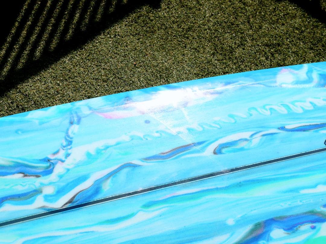 ロングボード9.4f ローカルモーション フィン ニットカバー付 マーブルカラー