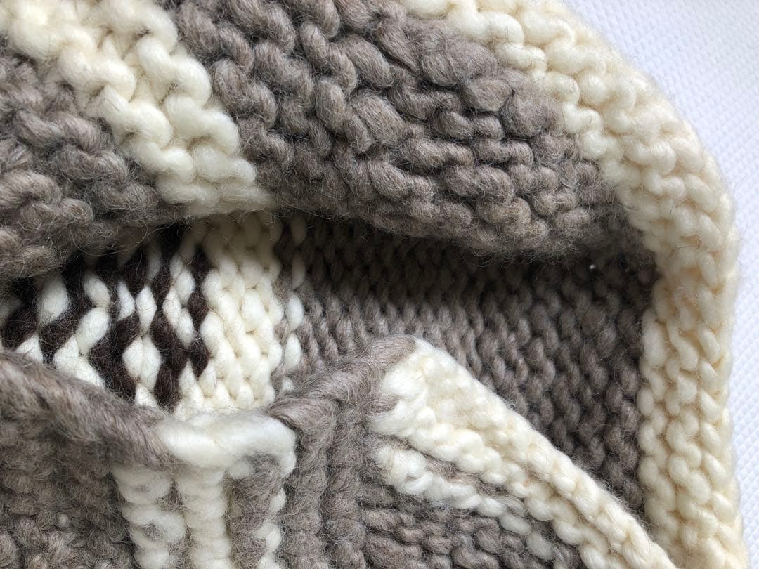 美品❣️カナダ製❣️肉厚カウチンセーター 大きめサイズ VIRGIN WOOL100