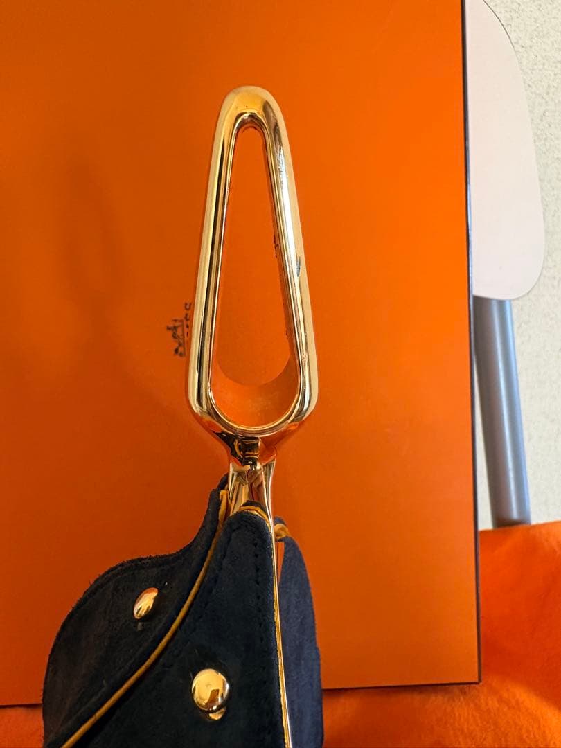 超貴重　HERMES ブラックスエード ドブリスショルダーバッグ