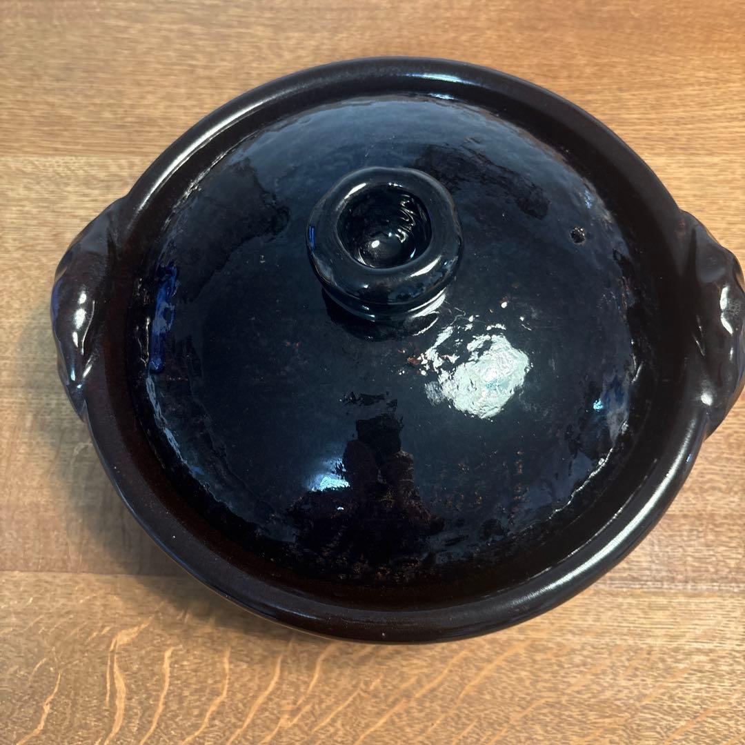 雲井窯 鴨釉 土鍋 八寸サイズ すのこ付き