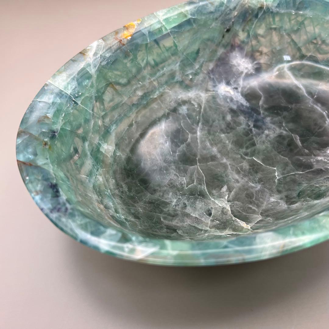 （fluorite6）レア フローライト 大きなフルーツ皿お椀お皿ボウル