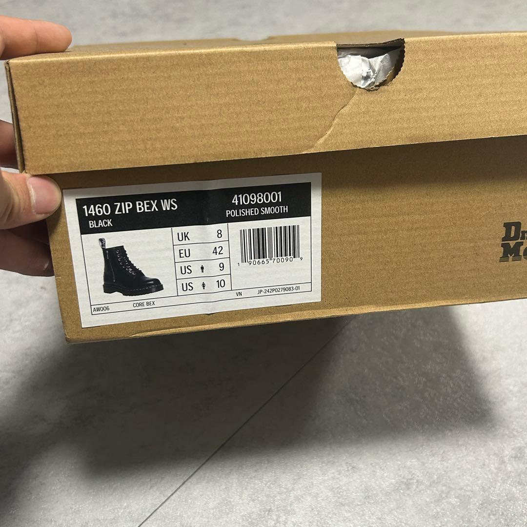 靴 Dr.Martens 1460 ZIP BEX WHITE STITCH 42