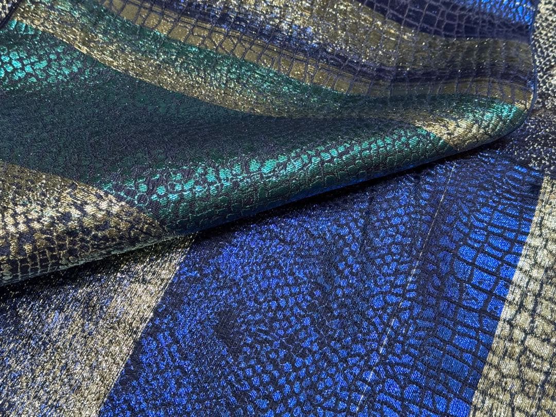 大人兵児帯【クロコダイル　ブルー】【スノーホワイト】　セット